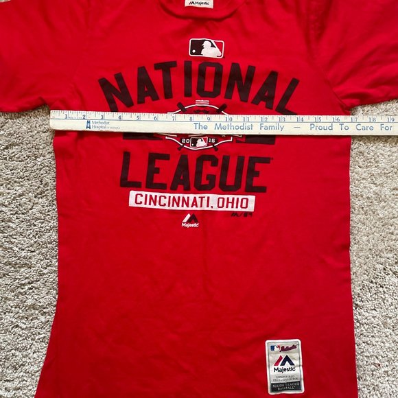 Majestic Men's Cincinnati Reds MLB 2015 All Star Game Size Small Red T-shirt - Picture 5 of 6
